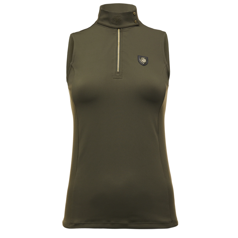 Holland Cooper Elite Sleeveless Base Layer - Olive-4